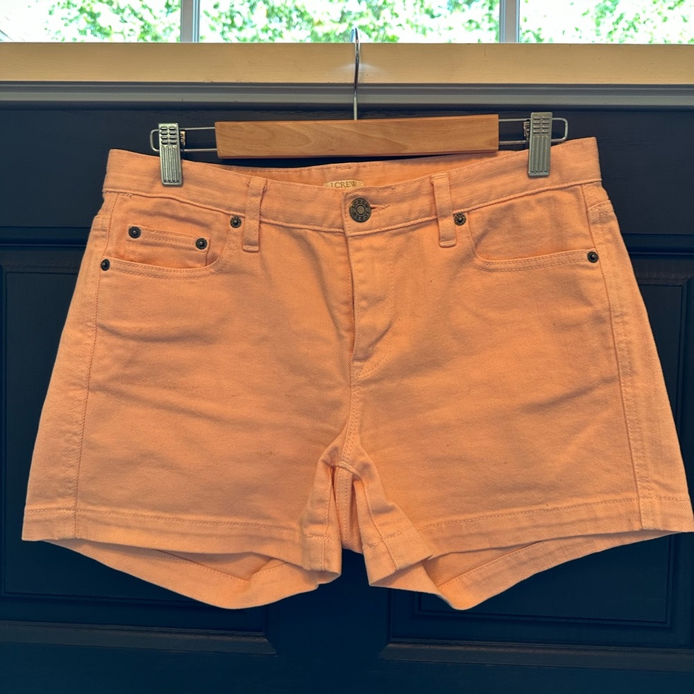 Light pink J. Crew denim shorts